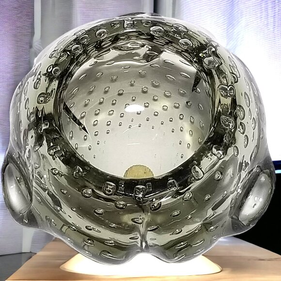 Italy Rare Murano Glass Bowl Barovier & Toso Bullicante Glass 60s - Picture 3 of 10